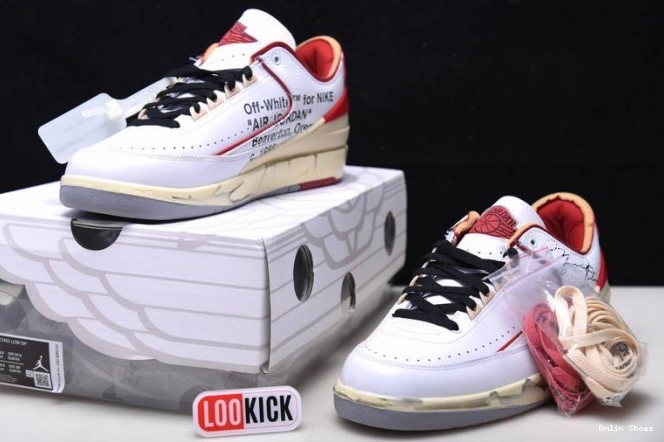 Bmlin Low Jordan Red Retro 2 SP DJ4375-106 Off-White White 0728